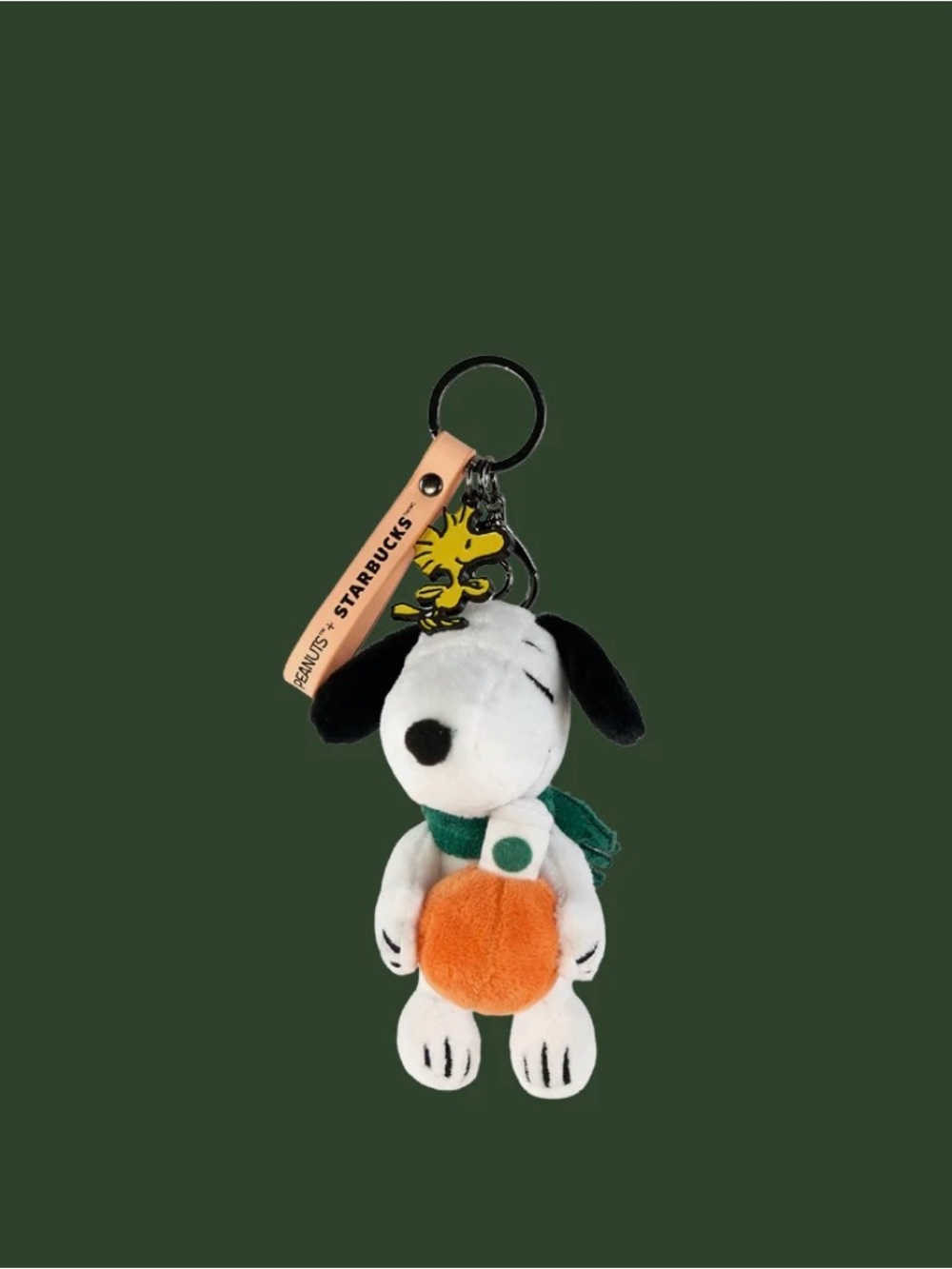 Starbucks Peanuts Snoopy Plush Keychain - White/Black/Green/Orange